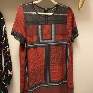 Express Silk and Lace Mini Dress